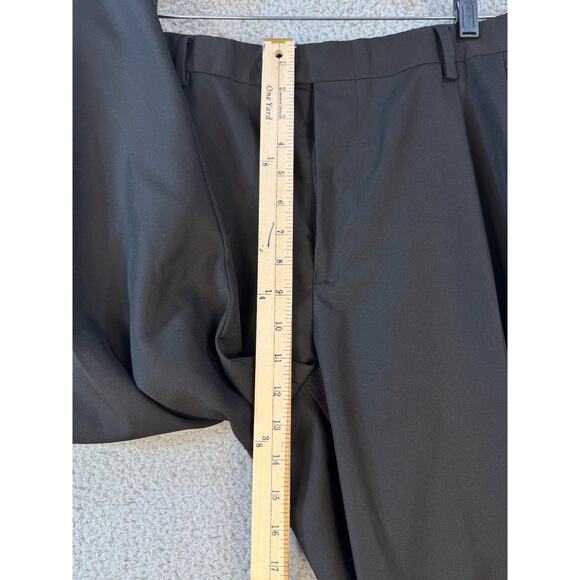 Jos A Bank Mens Dress Pants 38x29 Black Polyester Pleated Traveler - Picture 6 of 14